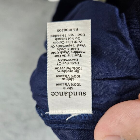 Sundance Niovi wide leg Cropped Embroidered Pull on pant Size PM - Picture 4 of 7